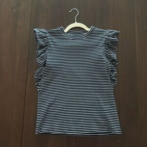 Stripe frill tshirt